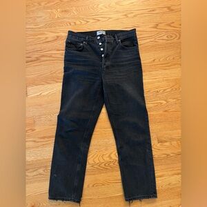 Agolde Riley Charcoal Denim Jeans